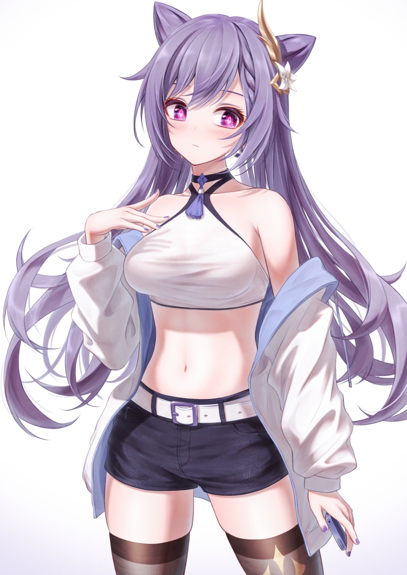 keqing (genshin impact), anime girls, Genshin Impact, 4K
