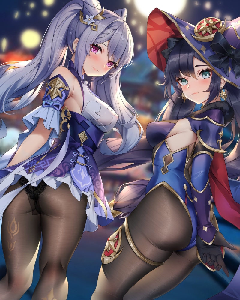Mona (Genshin Impact), Genshin Impact, keqing (genshin impact), 2K