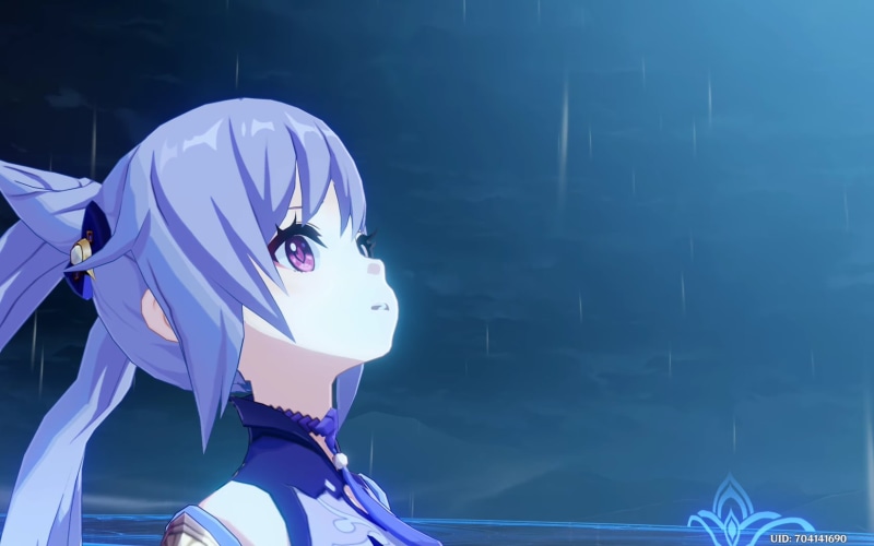 anime, 2D, 720P, keqing (genshin impact), night, Genshin Impact, purple hair