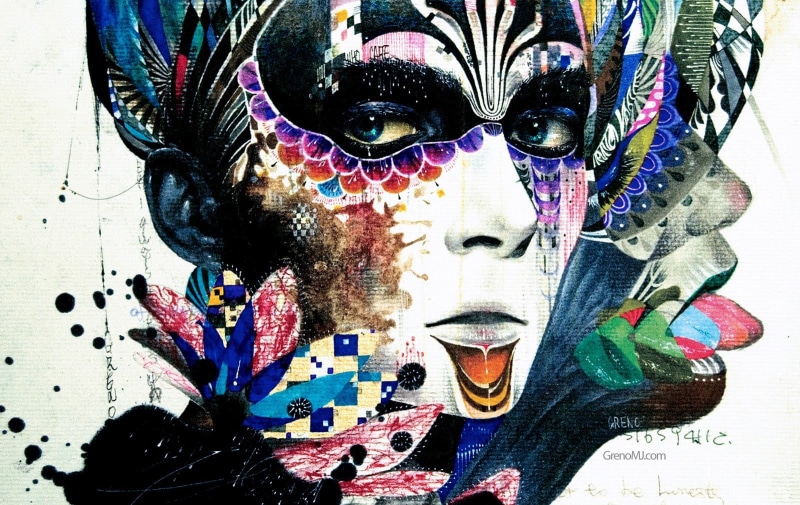 greno89, women, artwork, Minjae Lee, face, 720P, painting