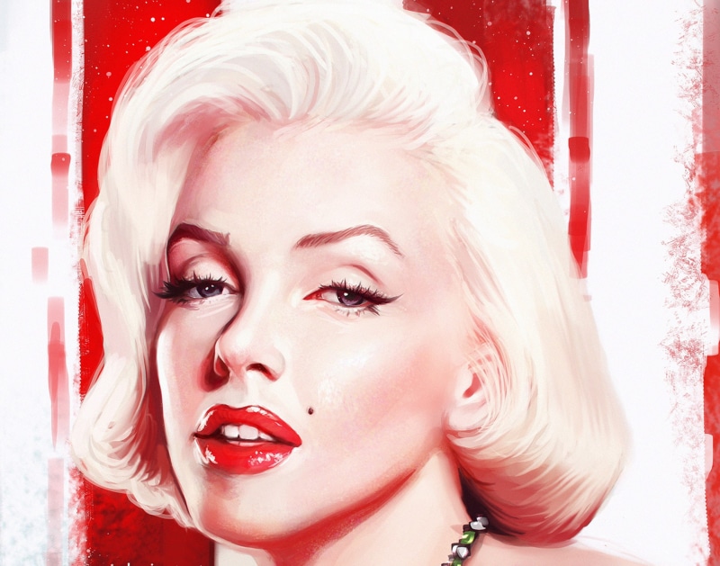look, illustration, actress, star, 1080P, marilyn monroe, face, art, beauty, marilyn, monroe, woman
