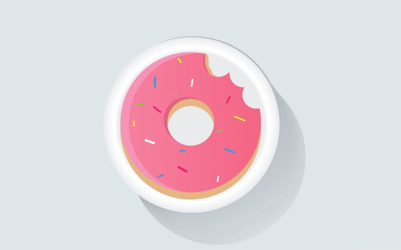 4K, minimalism, artwork, food, sweets, donut, donuts
