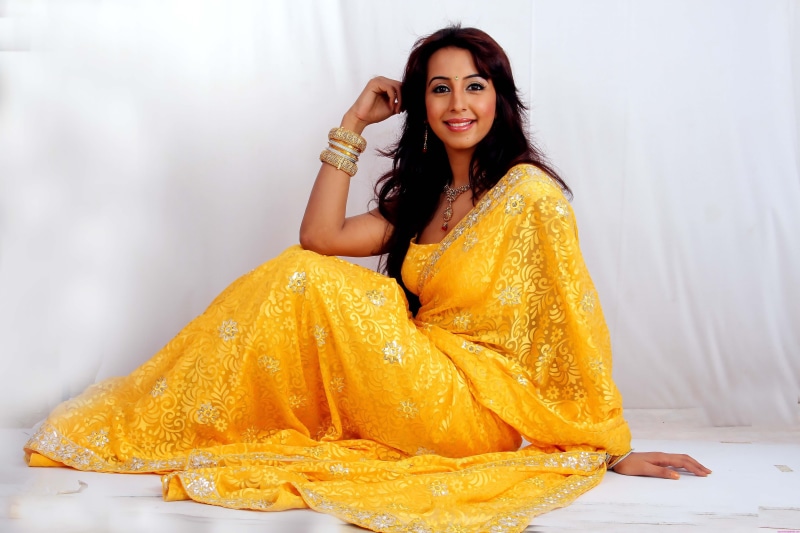 saree, indian, actress, sanjana, 5K