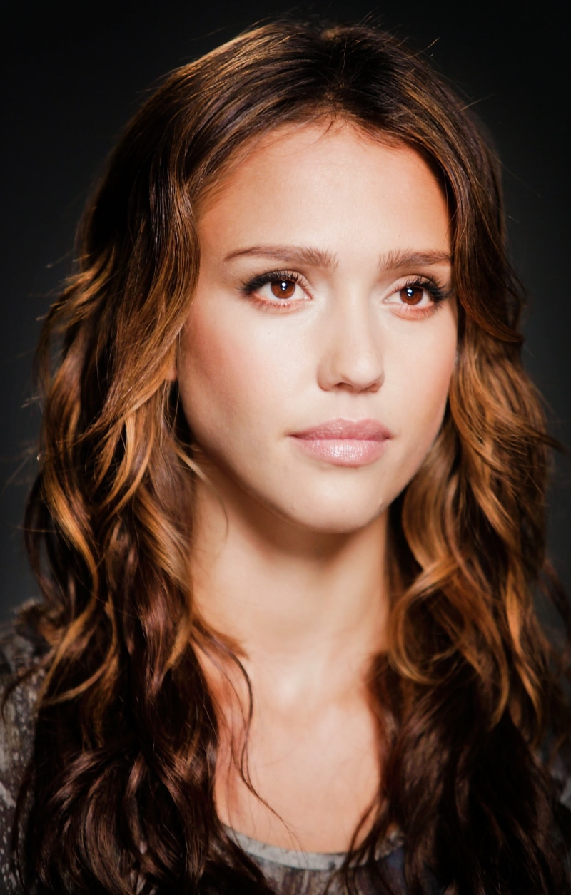 close-up, white, body part, beautiful people, young adult, hairstyle, headshot, wavy hair, human hair, black, black background, long hair, Jessica Alba