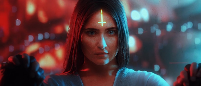 females, city, young adult, teenager, beautiful people, red, holding hands, emotion, front view, Noémie Stevens, Raphaël Hernandez, headshot, 720P, women