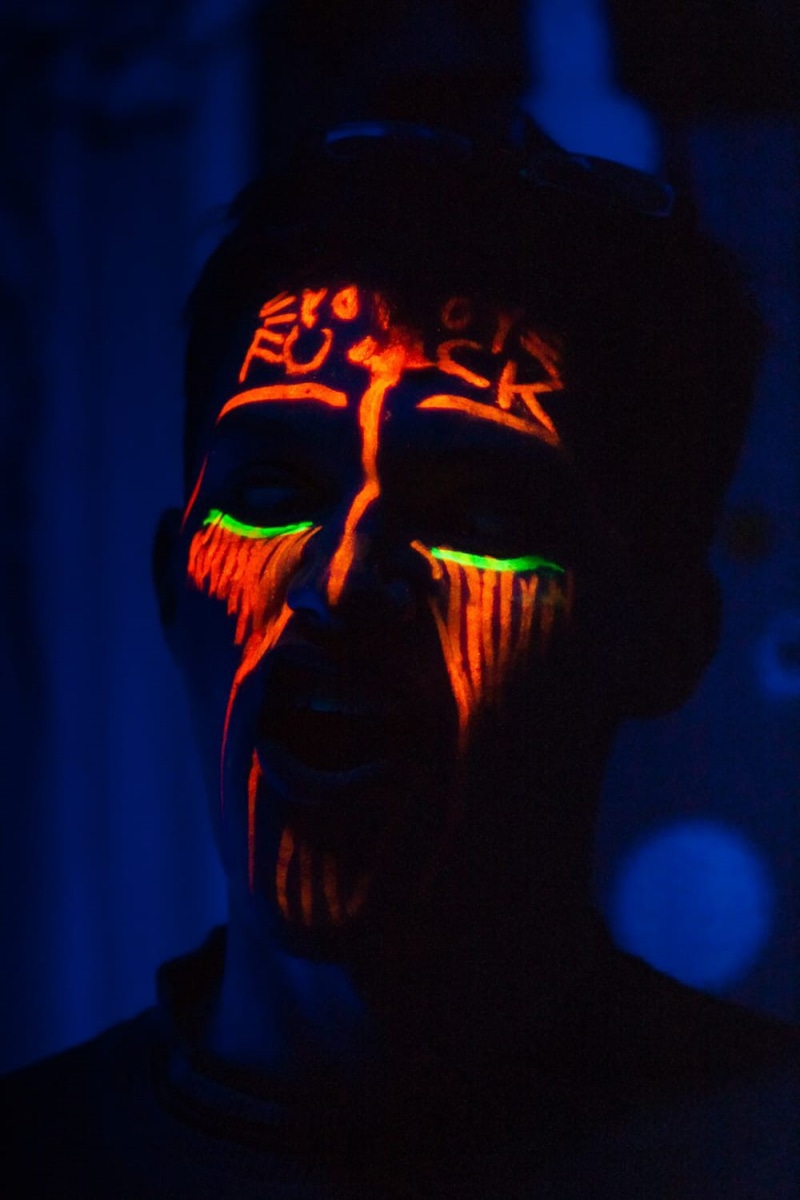 fun, fear, painting, drugs, halloween, 720P, horror, human body part, pumpkin, bone, people, costume, celebration, portrait, face paint, event, bodypainting