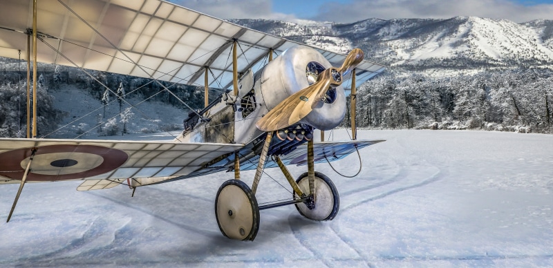 day, aviation, frozen, winter, scenics - nature, mode of transportation, 5K, ice, bi plane, travel, vintage, cold temperature, transportation, white color