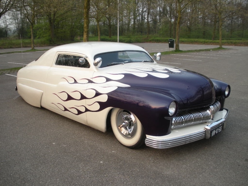chop, flames, top, sled, art, lead sled, hd, chop top, Custom, lead, cars, Mercury, 480P