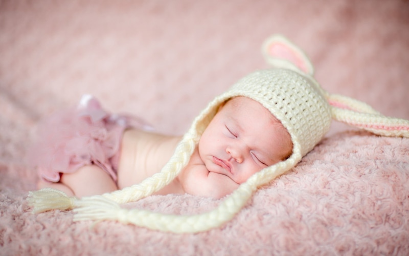 cute, 720P, one person, baby, clothing, young, new life, innocence, beginnings, babyhood, wrapped in a blanket, child, hat, knit hat, eyes closed, sleeping