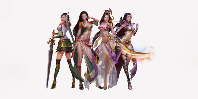 Swords, Girl, Background, Dress, 2K, Style, Characters, Art, Asian, Girls, Sexy, Jianyachi L, Fantasy, Minimalism, Sword