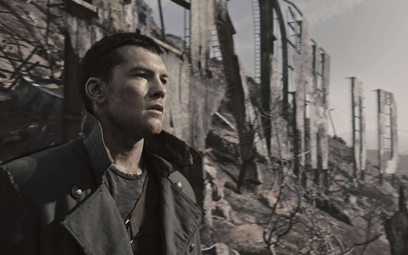 black, 1080P, shawl, worthington, coat, terminator, lapel, sam