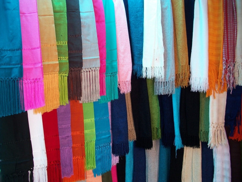 outdoors, retail, textile, still life, choice, side by side, pattern, Clothing, backgrounds, arrangement, market, Colors, multi colored, retail display