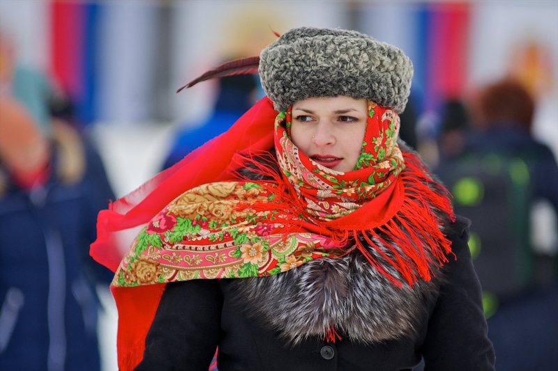 young adult, women, woman, floral, wearing, leisure activity, day, focus on foreground, front view, clothing, young women, traditional Clothing, incidental people