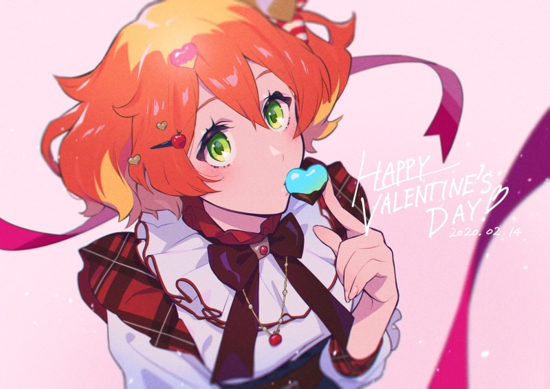 anime, anime girls eating, readhead, Valentines Day, Freyja Wion, 2K, Macross Delta, anime girls