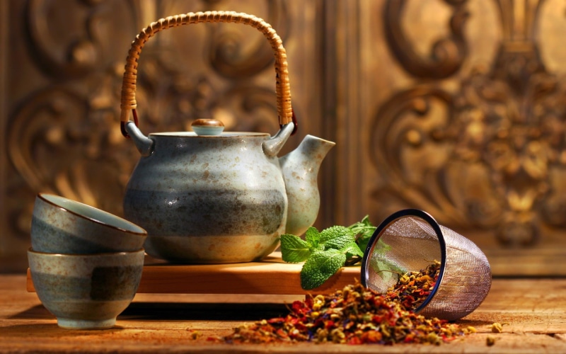 close-up, healthy eating, household equipment, wood - material, freshness, grains, pitcher - jug, indoors, herb, leaf, nature, plant part, teapot, 720P