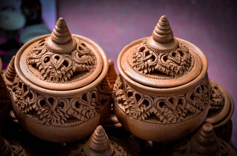 vessel, bowl, color, clay, antique, ornate, object, culture, ornament, old, shape, focus on foreground, variation, pottery, container, jar, no people, food and drink