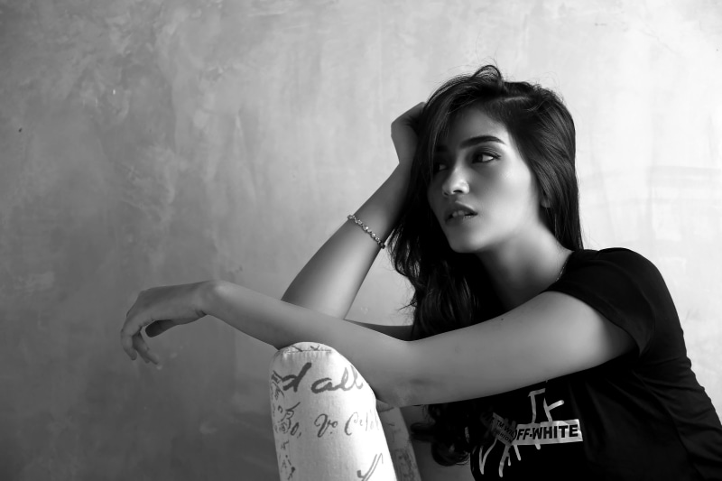 indoor, sitting, pretty, attractive, hairstyle, pose, s, hands, leisure activity, close-up, casual, photoshoot, model, hair, eyes, lady, beautiful, skin