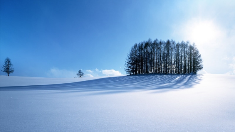 1080P, tranquility, tranquil scene, blue, frozen water, cold temperature, sky, landscape, scenics - nature, winter, terrain, nature, environment