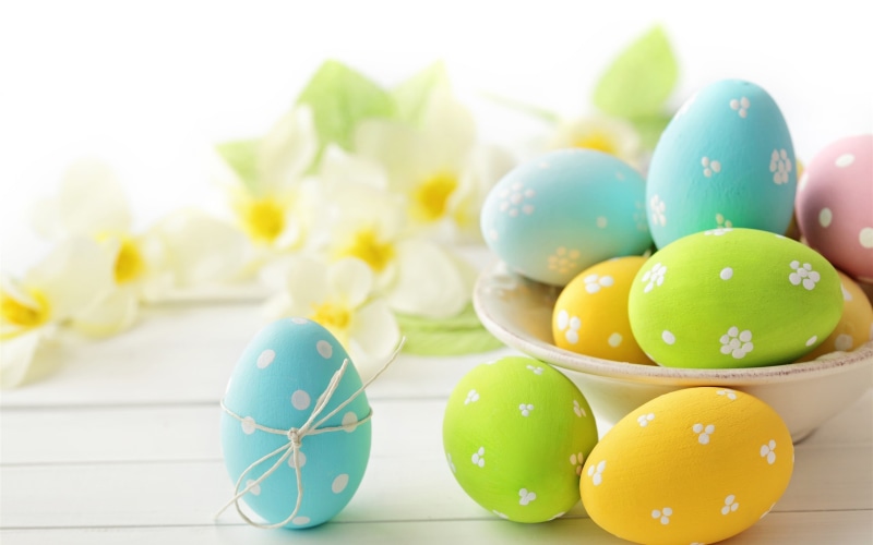 Spring, Eggs, Flowers, 2K, Easter