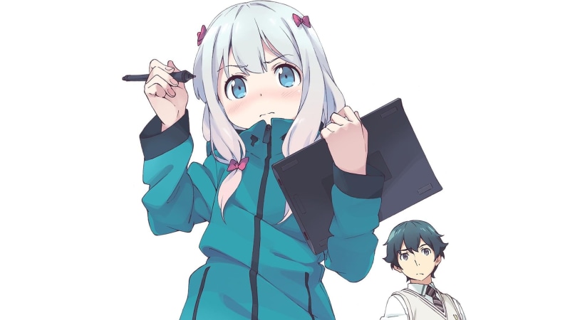 nature, eromanga, front view, holding, cute, disguise, sagiri, waifu, standing, studio shot, kawaii, lifestyles, creativity, eromangasensei, mask, people