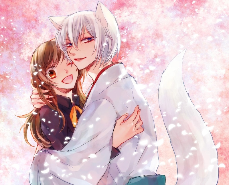 nature, Anime, two people, love, emotion, togetherness, hair, females, fashion, hairstyle, bonding, Tomoe (Kamisama Kiss), beautiful woman, Fantasy, people