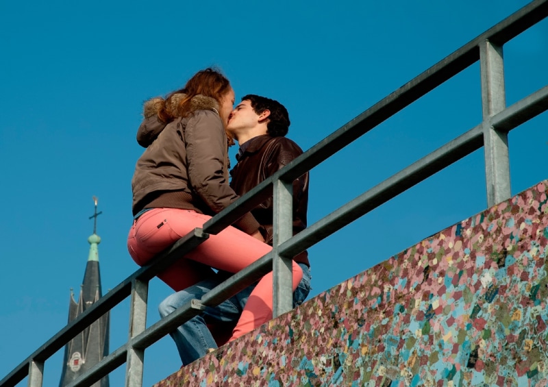 couple, kiss, city, girl, 1080P, boy