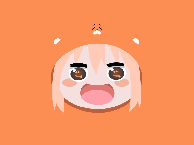 minimalism, anime girls, Himouto! Umaru-chan, Doma Umaru, simple background, anime, 4K