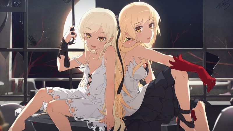 white skin, creativity, fashion, arts culture and entertainment, Oshino Shinobu, blonde, female likeness, representation, real people, Monogatari Series
