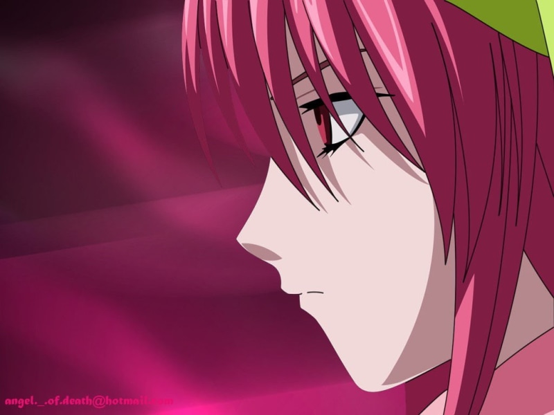 Elfen Lied, Lucy, Pink Hair, 480P, Red Eyes, Anime Girls, anime, Nyu