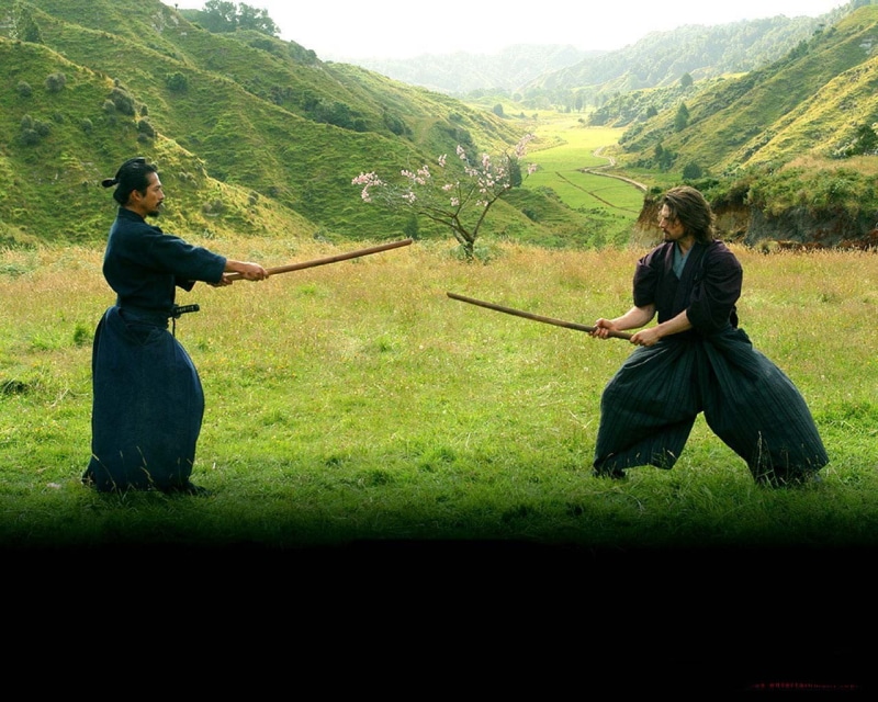 outdoors, plant, mountain, day, The Last Samurai, two people, people, full length, Ujio, land, movies, 720P, nature, field, green color, young adult, Tom Cruise
