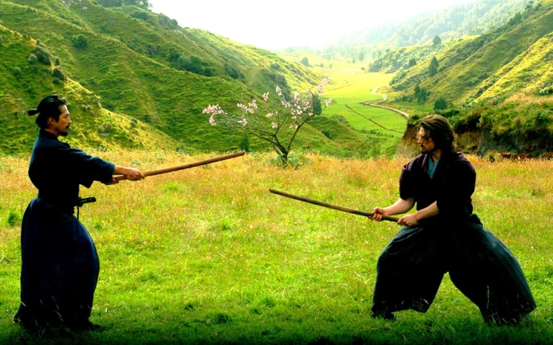 mountain, non-urban scene, idyllic, 1080P, two people, The Last Samurai, scenics - nature, outdoors, field, people, Movie, real people, women, grass, nature
