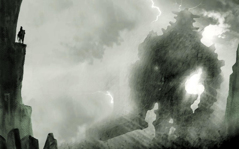  animated, shadow, 2K, colossus, the, illustration, video games, hd, bw