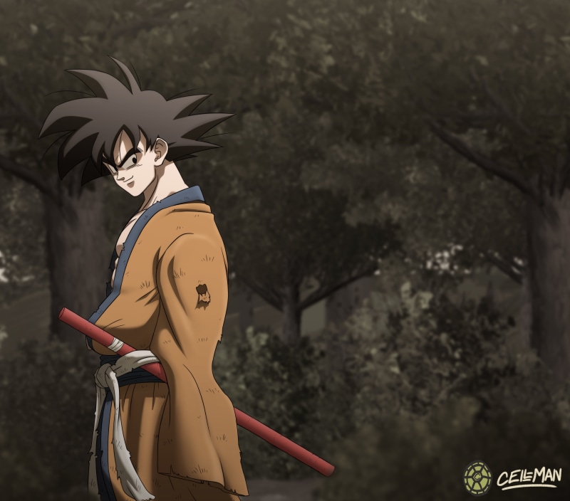 Anime, Ronin, 8K, Black Hair, Super Dragon Ball Heroes, Goku