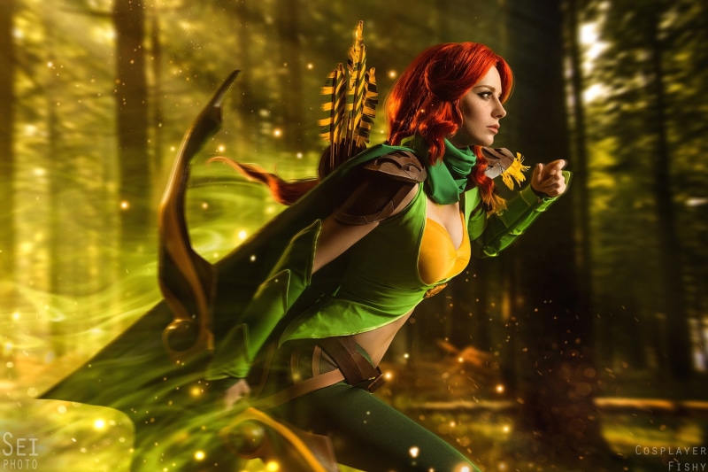Windranger (DotA 2), DotA 2, 1080P, Women, Cosplay