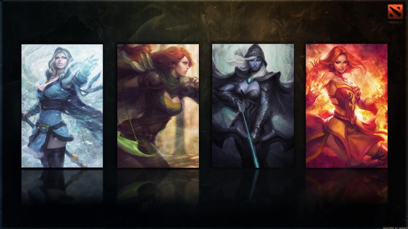 representation, Windrunner, bow, female likeness, crystal, wind, auto post production filter, male likeness, statue, maiden, sculpture, Drow Ranger, Dota 2