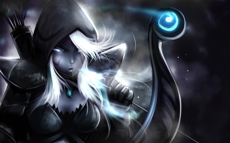 drow ranger, ranger, drow, dota 2, dota, 1920x1200, 1080P, games, draw, character