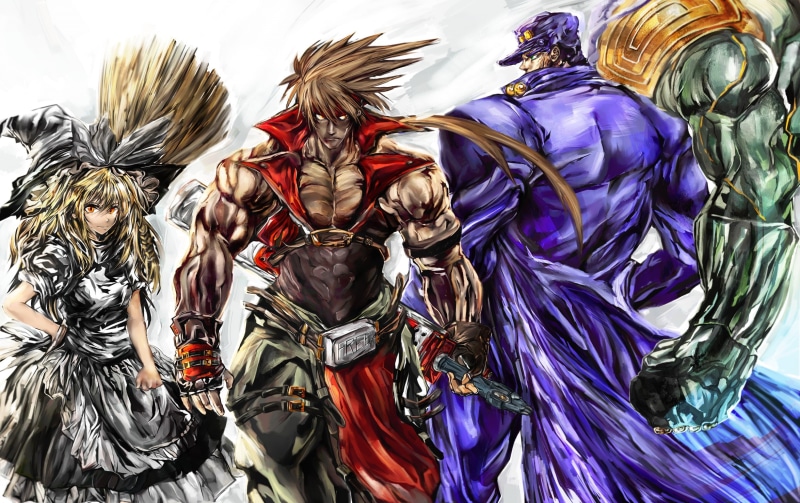 1080P, sol, guilty, bouken, badguy, kichi, platinum, crossover, kirisame, kimyou, star, touhou, gear, marisa, joutarou, kuro, kuujou, jojo