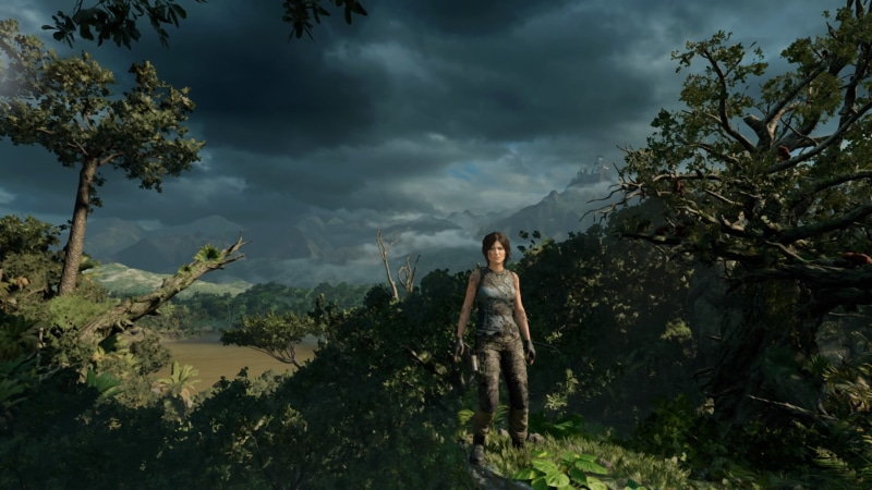 growth, casual clothing, full length, leisure activity, 1080P, sky, mountain, one person, Lara Croft, lifestyles, PlayStation 4, beauty in nature, adult