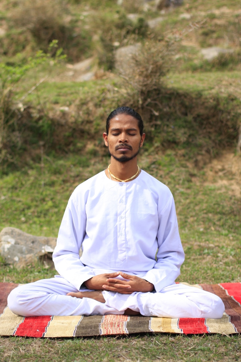 land, indian yogi, symbol, zen, spiritual, fitness, adults only, one person, only men, men, training, nature, relaxation, 4K, peaceful, workout, people