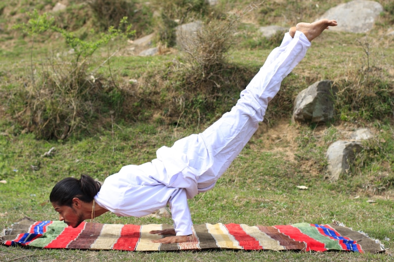 activity, side view, nature, health, lifestyles, person, 4K, body, casual clothing, spiritual, lying down, mandala, yoga, field, meditating, ethnic, workout