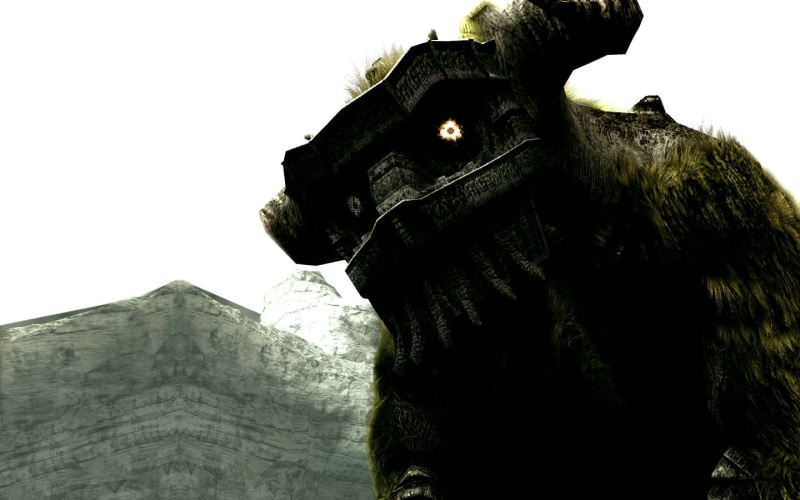 close-up, spirituality, representation, Shadow of the Colossus, 720P, architecture, low angle view, monster, brown, belief, sky, illustration, clear sky
