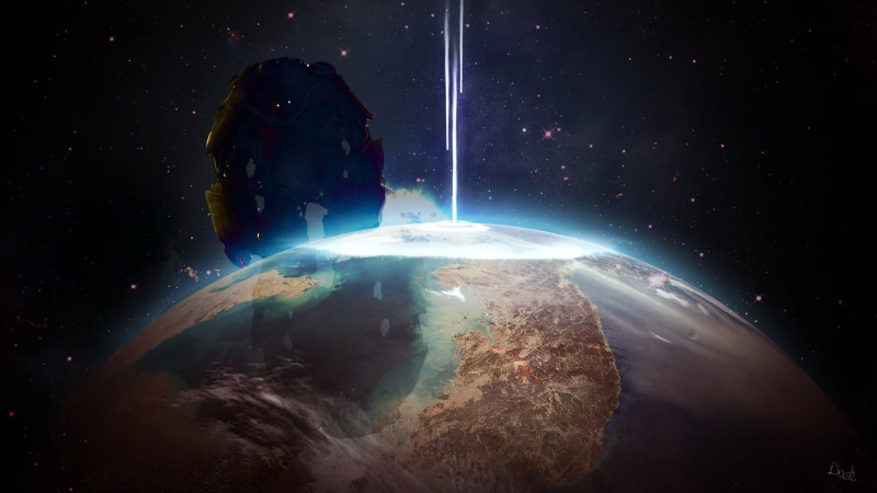 milky way, globe - man made object, futuristic, nature, digital, science, orbiting, outdoors, planet, glowing, 1080P, space, illuminated, sky, The End