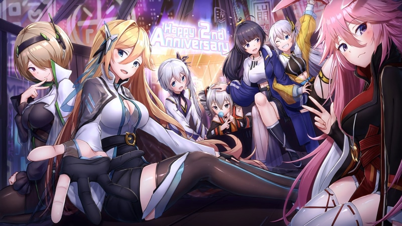Bronya Zaychik, Honkai Impact, shoulder length hair, Yae Sakura (Honkai Impact), blue eyes, long hair, purple eyes, tights, pink hair, Seele Vollerei, white hair