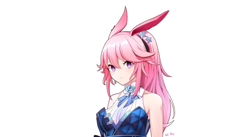 Half Moe, 2K, bunny ears, Honkai Impact, pink hair, Yae Sakura (Honkai Impact), Yae Sakura