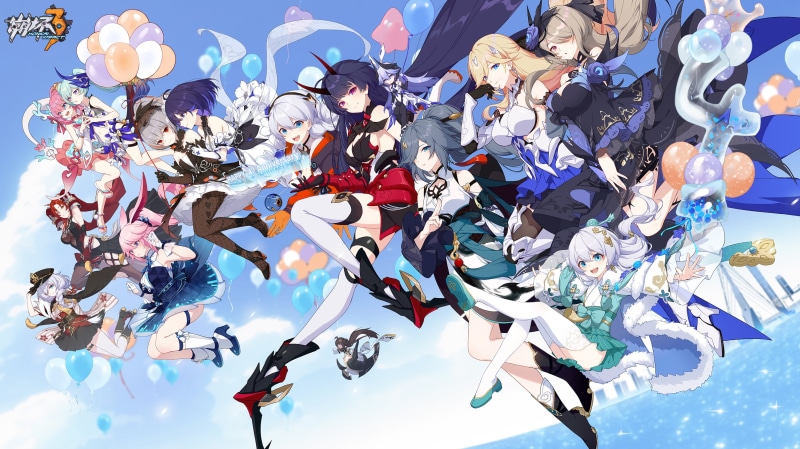 Rita Rossweisse, white thigh highs, Kiana Kaslana, Kallen Kaslana, Yae Sakura, Seele Vollerei, Liliya Olenyeva, Murata Himeko, Raiden Mei, 2K, Fu Hua