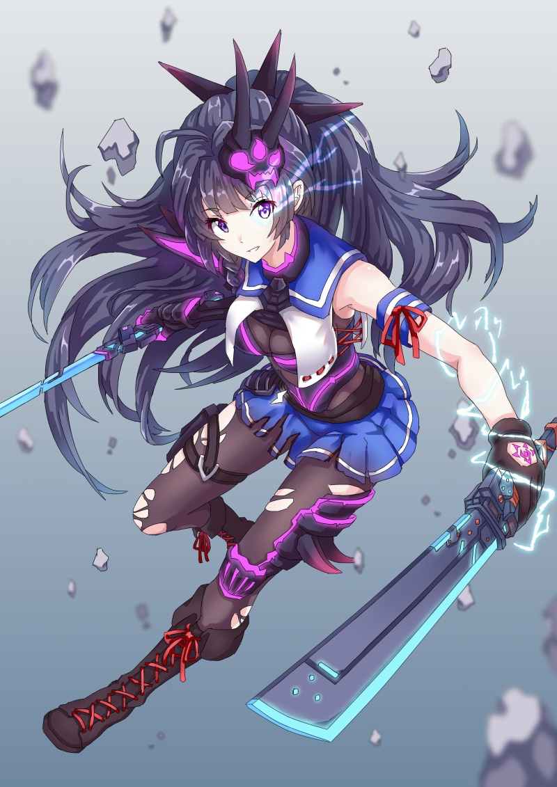 multi colored, fashion, glamour, one person, gray background, anime, women, make-up, 2K, Honkai Impact, anime girls, beauty, studio shot, nature, full length