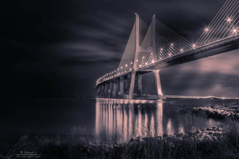 Scene, ponte, Souls, riverside, Portugal, solitary, bridge - Man Made Structure, Tejo, Snap, 600D, suspension, lens, Long Exposure, bridge  camera, walk