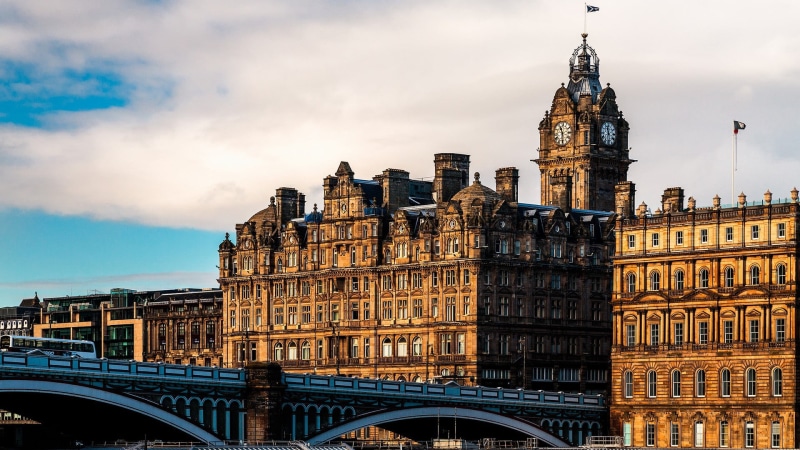 no people, sky, bridge, brown, government, old building, the past, tower, clock tower, building, cityscape, building exterior, history, bridge - man made structure