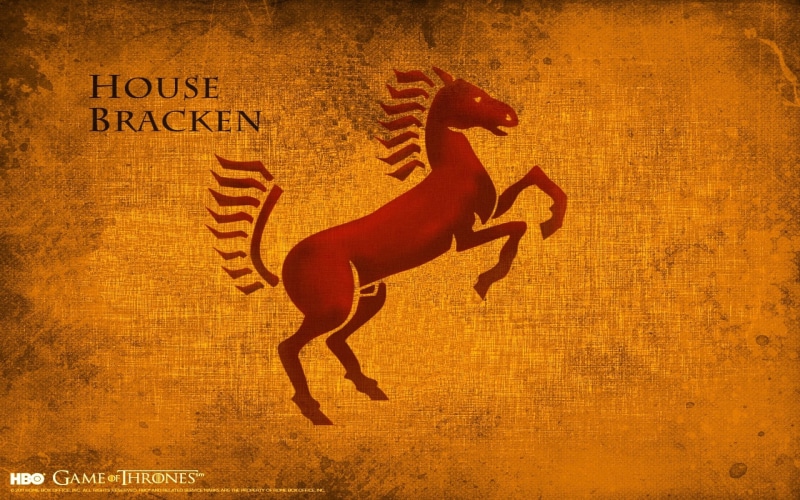 Game of Thrones, tv, movies, tv series, series, art, 1080P, logos, thrones, game, houses, house bracken, house, hd, entertainment, bracken