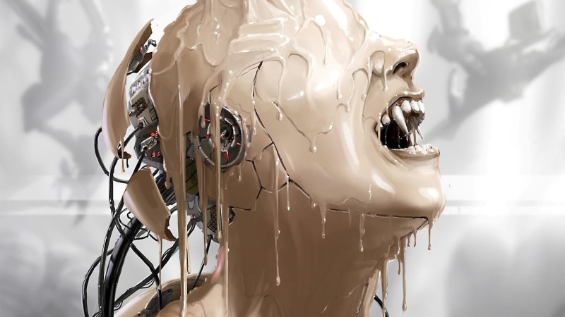 fantasy art, digital art, creativity, wires, arts culture and entertainment, open mouth, 1080P, sculpture, art and craft, human representation, artwork